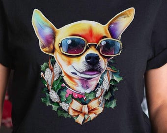 Chihuahua Christmas T-Shirt, Chihuahua Mom Gift, Funny Chi Dog Shirt, Cute Chihuahua Xmas Tee, Chihuahua Lover Gift, Trendy Chihuahua Shirt