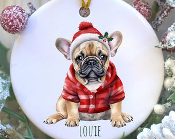 Personalized Dog Christmas Ornament, Dog Christmas Decor, Dog Mom Dad Gift, Dog Lover Gift, Dog Name Ornament, Personalized Puppy Keepsake