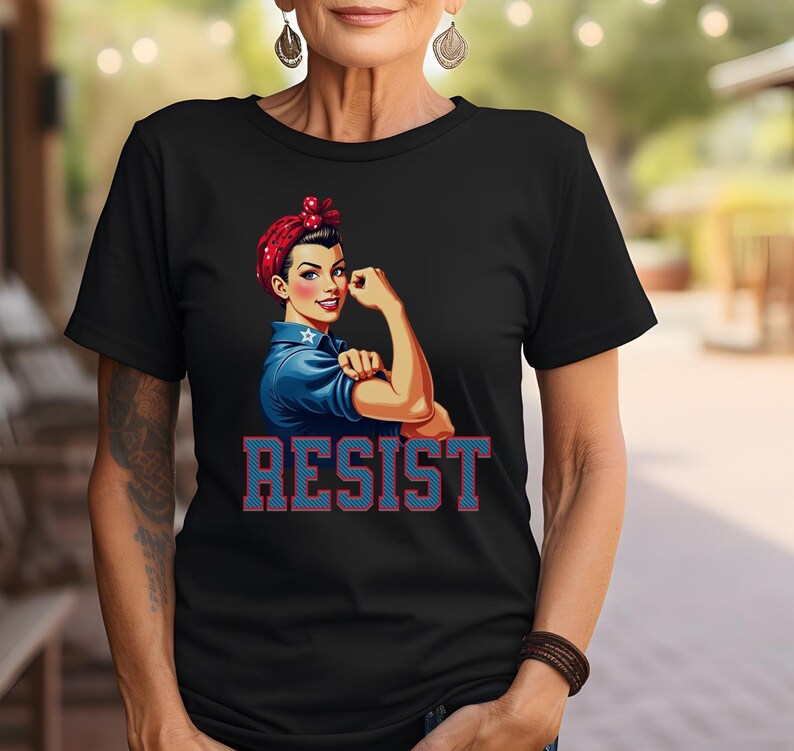 RESIST Pro Democracy Shirt, Democracy Made in America, RESIST Tee Shirt, Fight for Democracy Shirt, Politics Tee Shirt, Trump Protest Shirt image 4