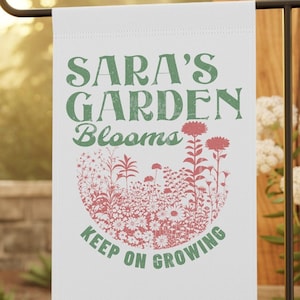 Personalized Garden Banner, Garden Name Banner, Gift for Gardener, Mother&#39;s Day Gift, Gardening Gift, Plant Lover Gift, Gardener Birthday