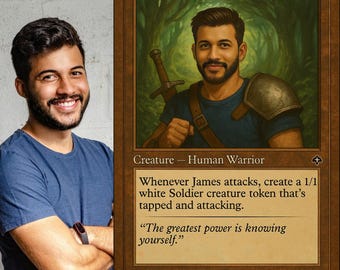 Custom Trading Card Black Lotus | Vintage MTG Style Card | Personalize with Your Name, Powers, and Quote