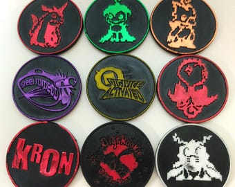 Digimon Pogs Slammers 2000 - WCF Oficial - Rare POG Collectible Magic Box Digital Monsters Tazo