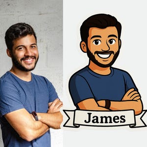 Custom Cartoon Sticker from Your Photo | Personalized Digital Avatar | Cute Gift for Friends or Gamers