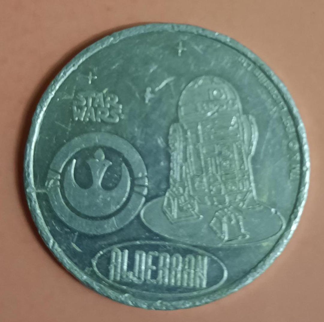 Star Wars Alderaan Coin Vintage Collectible R2-D2 & Princess Leia Rare ...