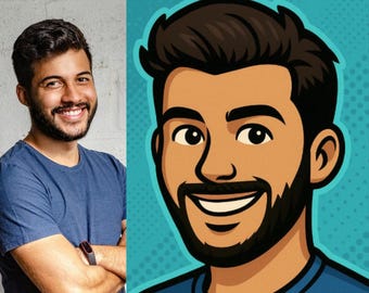 Custom Cartoon or Comic Style Avatar | Personalized Digital Art from Your Photo | Perfect for Twitch, YouTube & Social Media