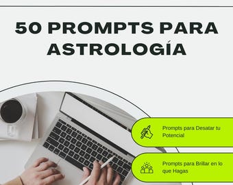 50 Astrology Prompts - Unleash Your Cosmic Connection with Creative Ideas (Digital PDF in Spanish)