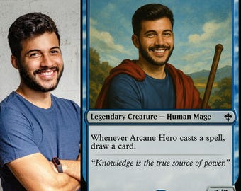 Custom Fantasy Trading Card • Personalized MTG Style • Turn your photo into a legendary creature