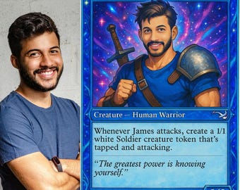 Anime Style Custom Force of Will Card | Personalized Trading Card with Your Name and Powers