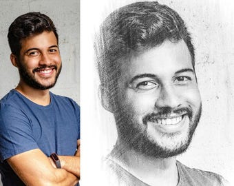 Charcoal Portrait from Your Photo • Custom B/W Sketch • Digital Delivery (People, Pets, Architecture)
