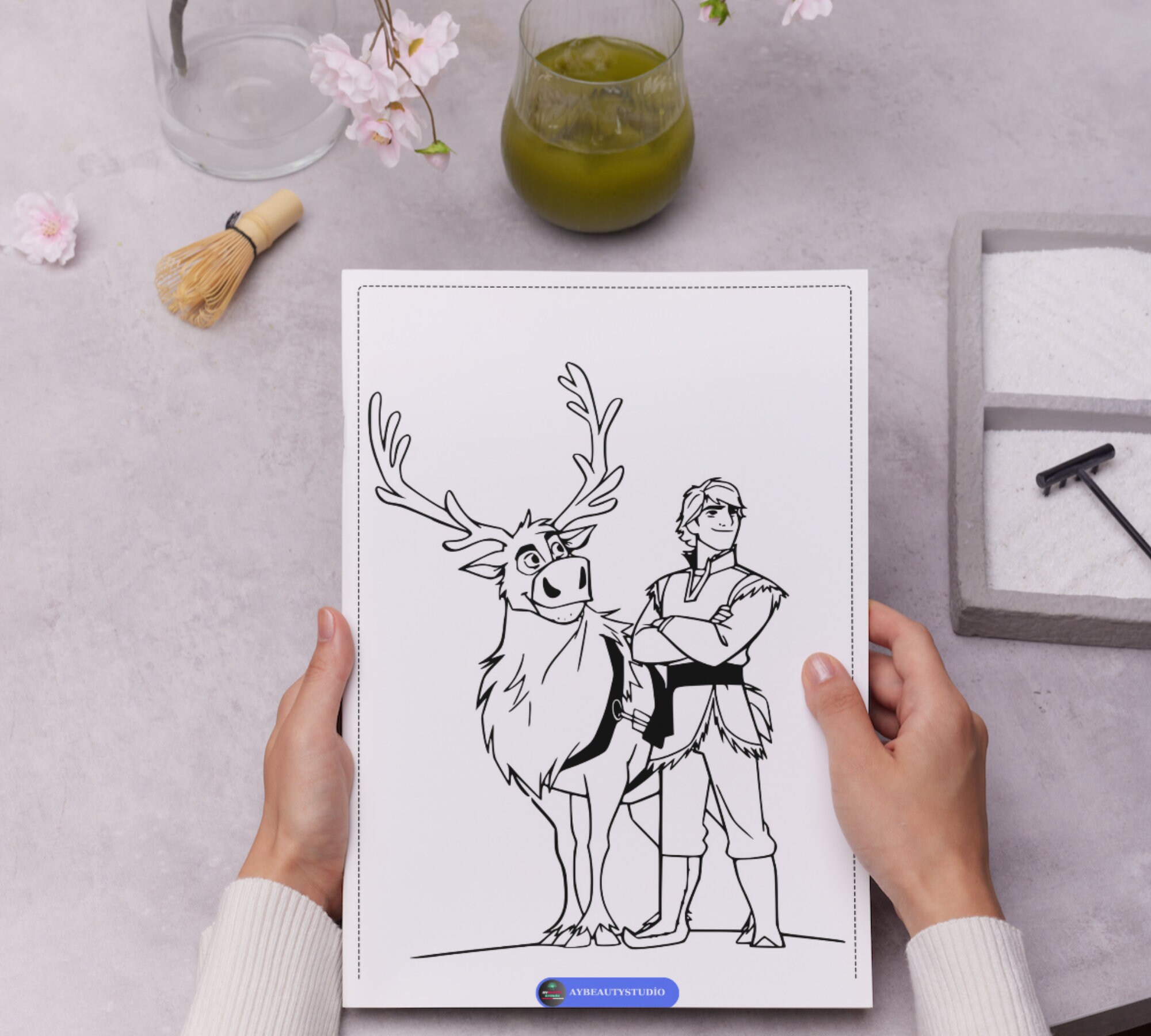 Frozen Coloring Book-fun Kids Activity Add Color With Handmade Art ...