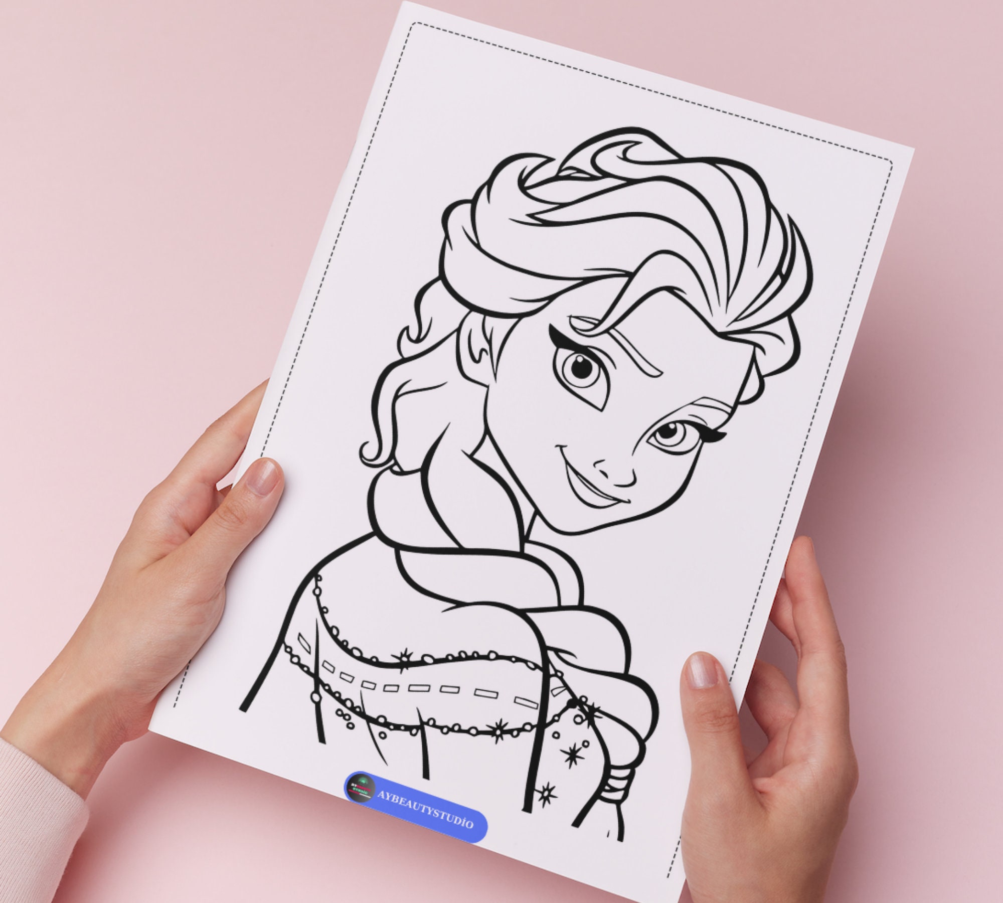 Frozen Coloring Book-fun Kids Activity Add Color With Handmade Art ...