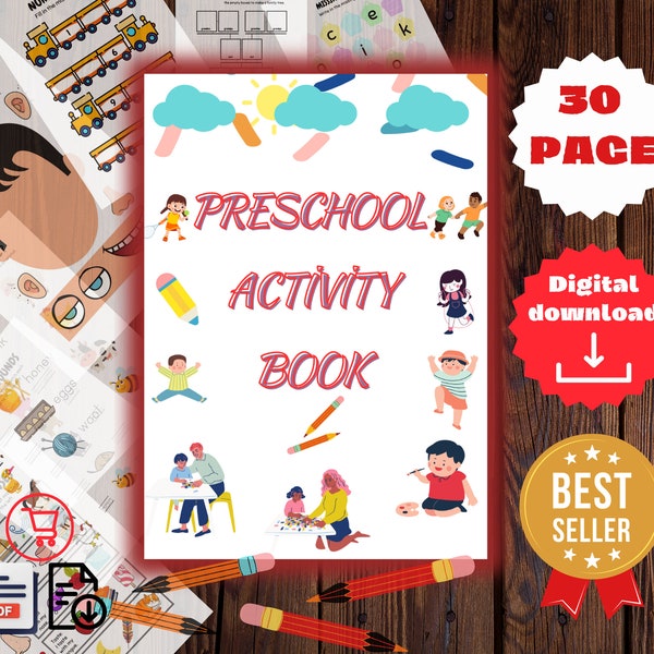 Activity Book Preschool|Little Explorers' Fun Nurturing Creativity, Cognitive Skills, and Joyful Learning with Engaging Educational Advent