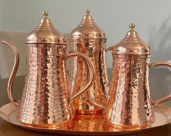 Copper Oil Dispenser, Handmade hammered by skillful Hands in the "Land of Copper", Kitchen Decoration, Pure Copper, 7th Anniversary Gift