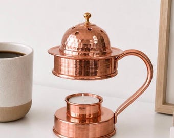 Handmade Copper Oil Burner: Aromatherapy Diffuser, Home Decor