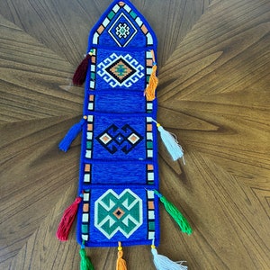 Organizador de pared Kilim, Organizador de pared con 3 bolsillos, Hecho a mano con alfombra kilim, Decoración de pared, Organizador de pared de utilidades, Decoración de pasillo,
