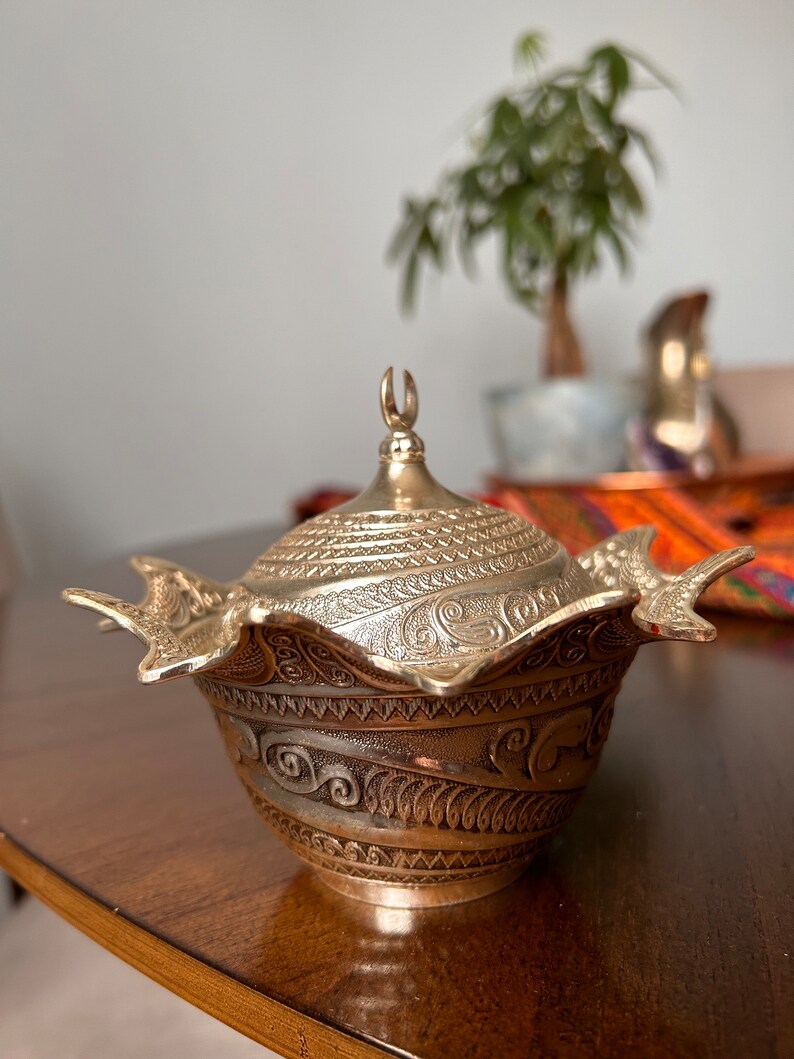Copper Bowl With Lid Sugar Bowl Candy Bowl. Home Decoration Etsy