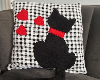 Cat Lover's Pillow case Handmade, Home Decor, Decorative Pillow, Cat Pillow, Great Gift for Cat Lover's