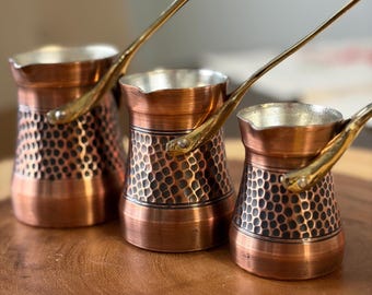 Caffettiera in rame: Cezve tradizionale, per gli amanti del caffè, decorazione della cucina