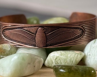 Handmade Copper Bracelet: Eagle Design, Arthritis Pain Therapy