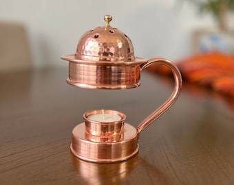 Handmade Copper Oil Burner: Aromatherapy Diffuser, Home Decor