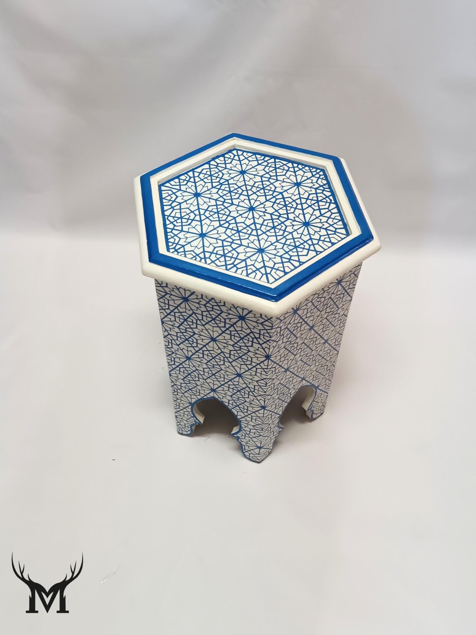 モロッコ　サイドテーブル　青 モロッコ サイドテーブル 青 ブルー系のサイドテーブル - インテリア