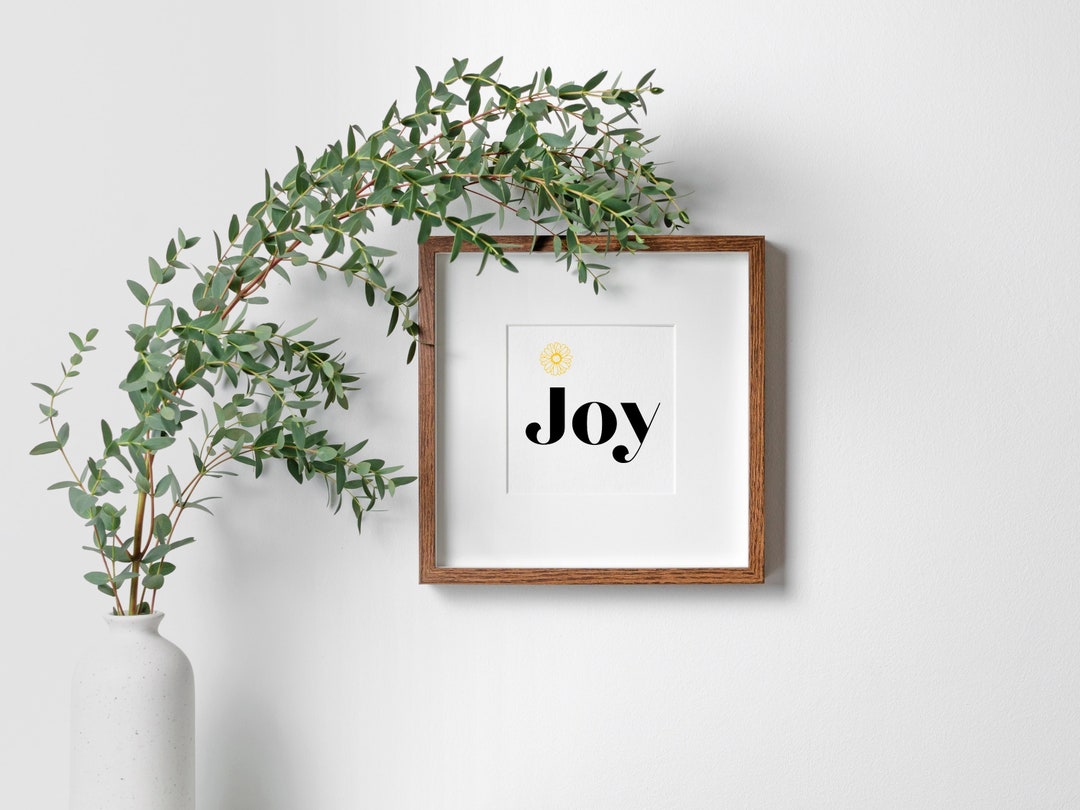 JOY, Joy Wall Art, Joy Wall Poster, Quote Art Print, Printable Wall Art