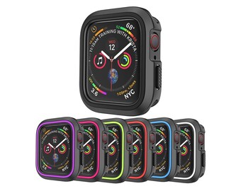 Rugged Apple Watch Full Cover TPU Case Protection Bumper for Apple Watch 38mm 40mm 42mm 44mm 45mm 41mm - Series 8 7 6 5 4 SE