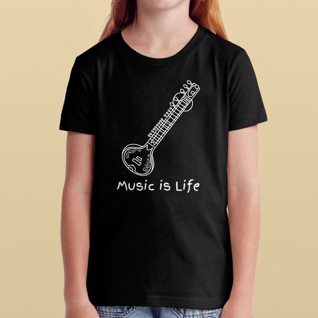 Tshirt, Music, Life, Instruments, Sitar Etsy