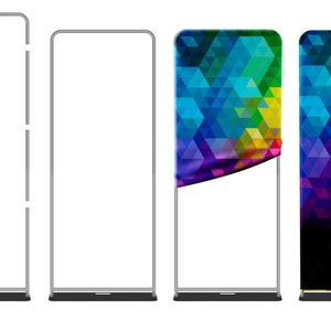 Custom Tension Fabric Banner Stand | Double Sided Printing | Indoor and Outdoor Fabric Banner Stand | Custom Artwork