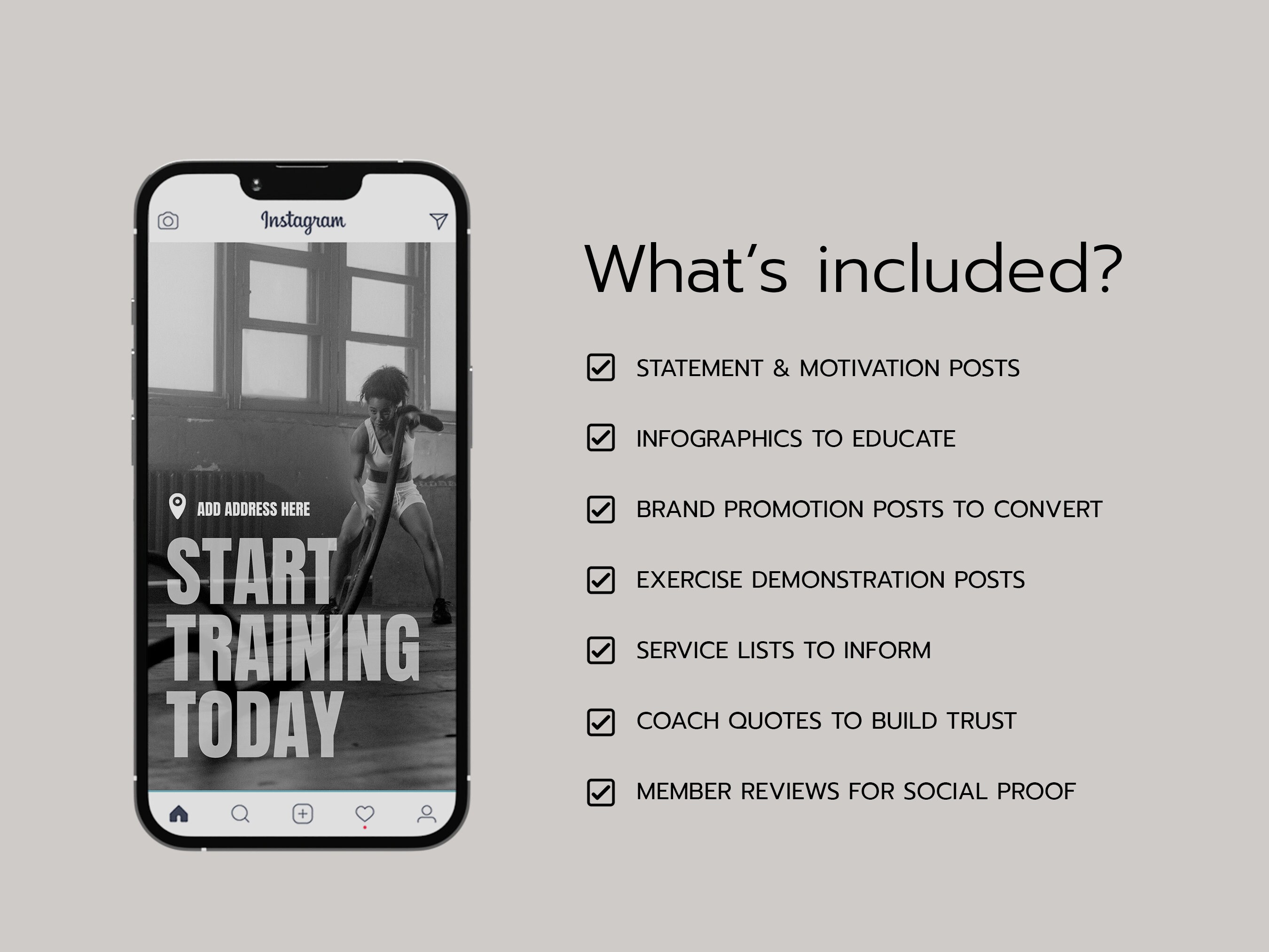 Female Fitness Instagram Templates Health Coach Social Media Etsy