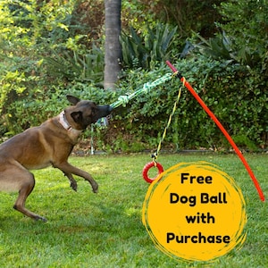 Belgian Malinois Heavy Duty Dog Toy, Durable Dog Rope Tug Toy, Agility Dog Toy, Dog Ball Tug Outdoor, Tug of War Dog Toy, Border Collie