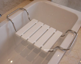 Bath Caddy | Bath Tray | Bath Shelf | Bath accessories | Live edge bath board | Modern bathroom decor