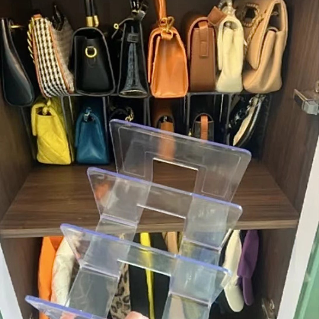 Bookcase Handbag Storage Bag Organizer Tabletop Book Shelf Bag Shelf Handbag Organiser Organizer ...