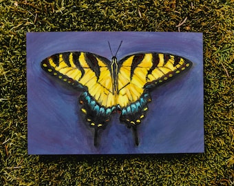 Östliche Tiger-Schwalbenschwanzschmetterling Giclee Art Print - 4x6 Acrylgemälde auf Archivpapier - Ostküsten-Schmetterling