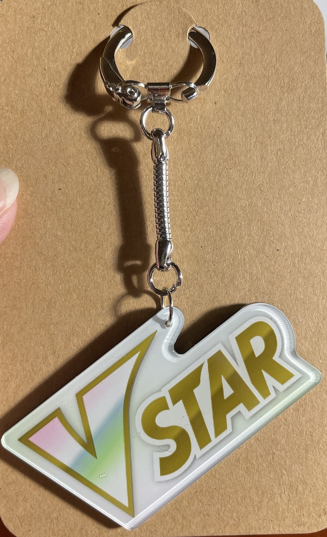 Pokémon V Star Keychain Vstar V Star Token Etsy