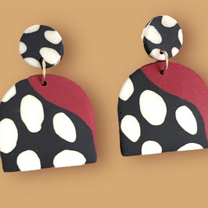 Cruella de Vil Inspired Earrings | Halloween Earrings | Polymer Clay Earrings