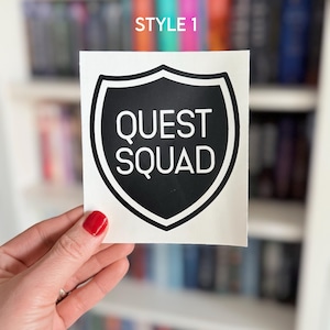 Quest Squad Patch Decal Sticker - Fourth Wing, Iron Flame Merch bild 2