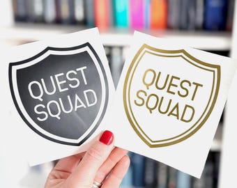 Quest Squad Patch Decal Sticker - Fourth Wing, Iron Flame Merch