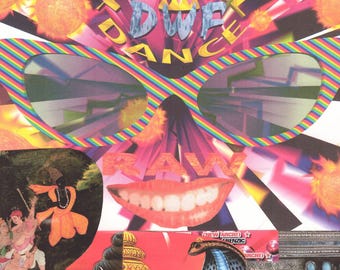 Tribal Rave #2 ... Original rave poster collage artwork, paper reprint ...