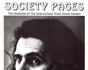 Zappa ... Society Pages ... Issue 11 ... Rare Fanzine. 1990's.