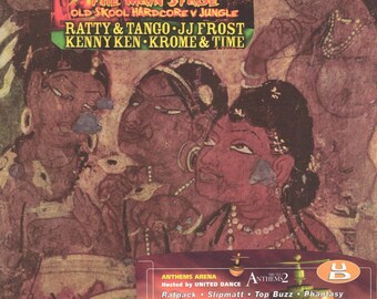 Jungle Rave #1 ... Original rave poster collage artwork, paper reprint ...