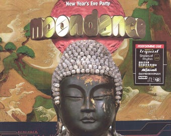 Moondance Rave #3 ... Original rave poster collage artwork, paper reprint ...