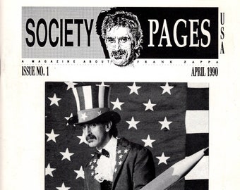 Zappa ... Society Pages ... Issue No. 1, April 1990 ... Rare Fanzine.