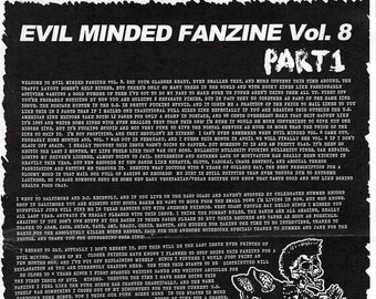 EVIL MINDED FANZINE, Vol 8, Teil 1, ohne Datum.