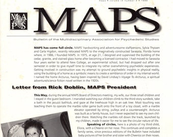 MAPS/Psychedelic ... Bulletin of the Multidisciplinary Assoc. for Psychedelic Studies ... Vol X, No. 2. 2000.