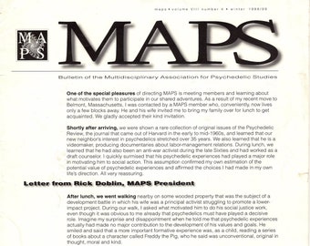 MAPS/Psychedelic ... Bulletin of the Multidisciplinary Assoc. for Psychedelic Studies ... Vol VIII, No. 4, Winter 1998/99