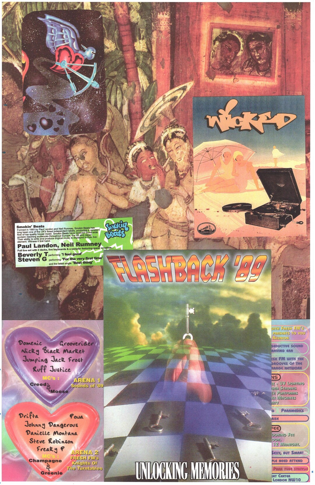 Flashback Rave #2 ... Original Rave Poster Collage Artwork, Paper ...