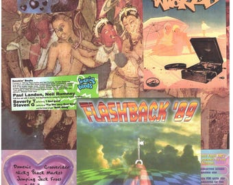 Flashback Rave #2 ... Original rave poster collage artwork, paper reprint ...