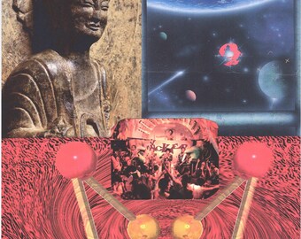 Pandemonium Rave #2 ... Original rave collage artwork, paper reprint ...