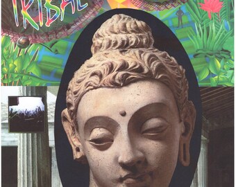 Tribal Rave ... Original rave poster collage artwork, paper reprint ...